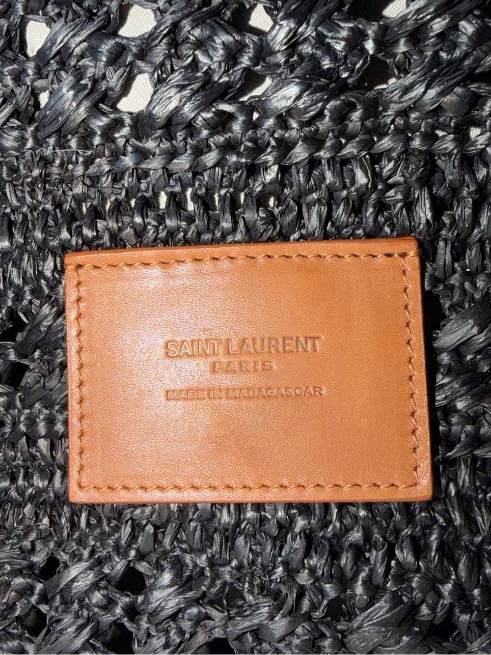 Saint Laurent Panier Medium Bag in Raffia Tote Bag - Picture 7 of 7